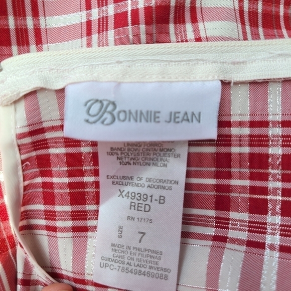 Bonnie Jean Plaid Dress with Silver Threading, Coastal Country, Size 7 - Picture 6 of 7